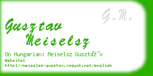 gusztav meiselsz business card